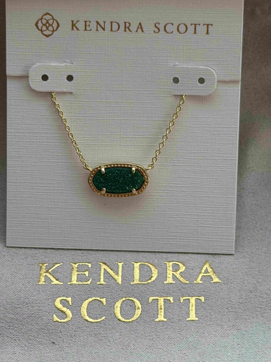Kendra Scott Jewelry - Kendra Scott Green Pearl Crystal Cluster Adjustable Chain Necklace